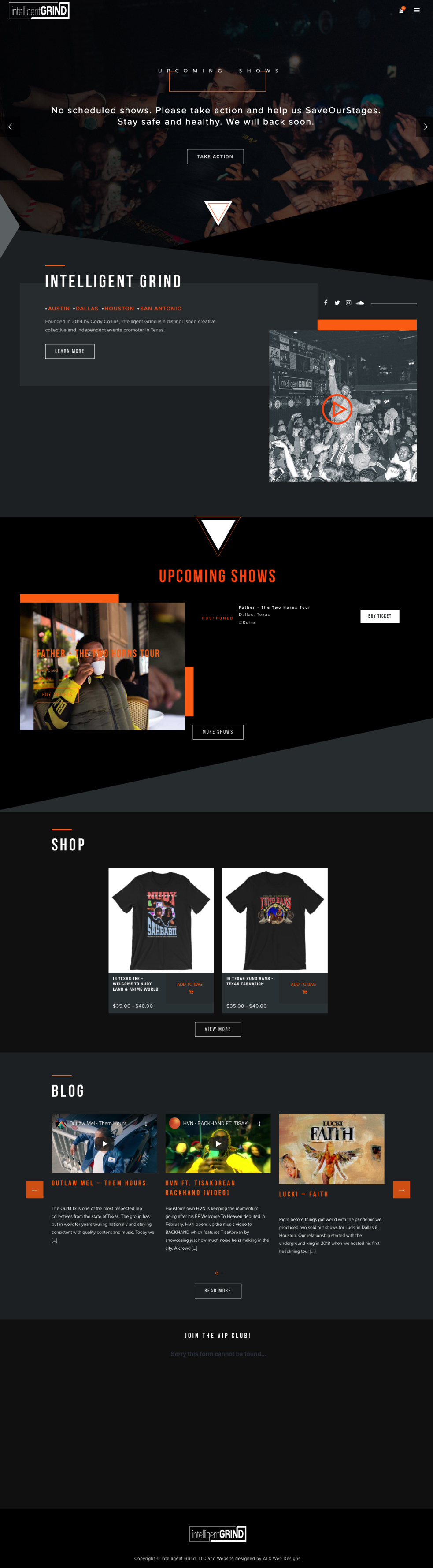 Intelligent-Grind-website-mockup web development company austin