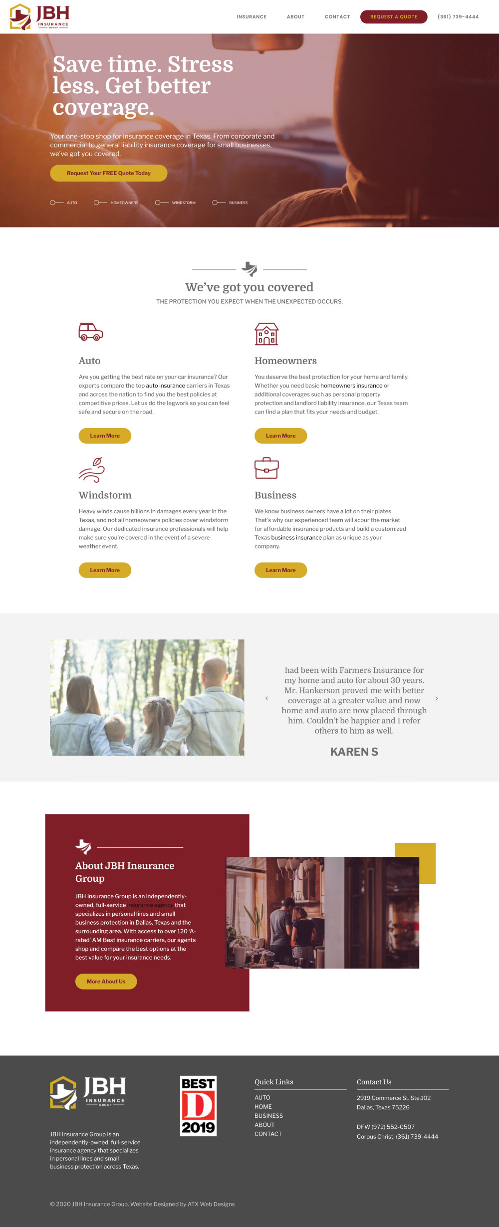 JBH-Insurance-website-mockup-image web design agency texas