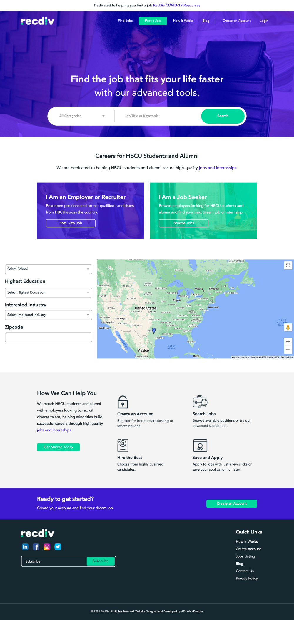 recdiv-website-mockup web development company texas